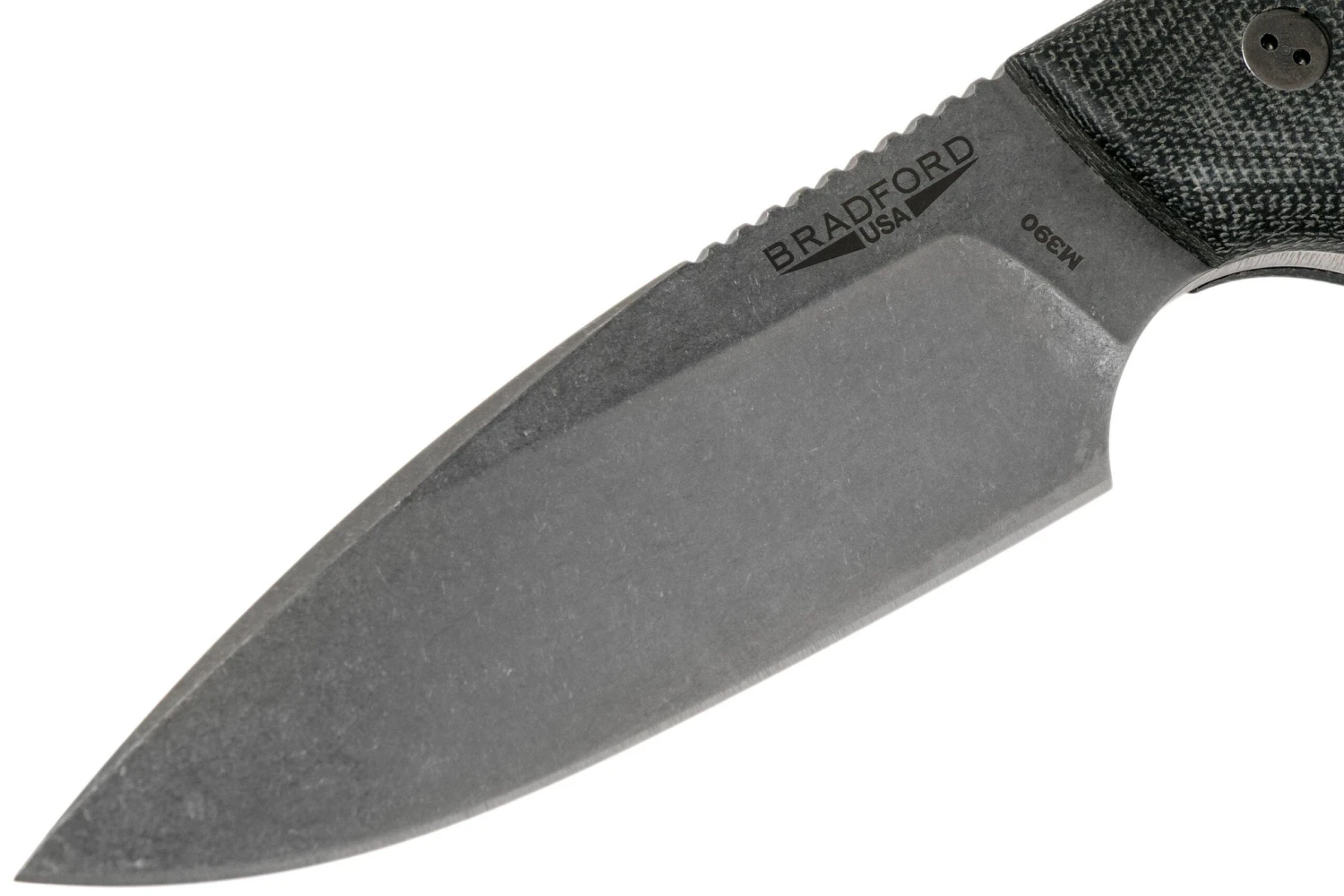 Bradford Guardian 4FE, 3D Black Micarta Guardian 4 M390, Sabre Stonewashed False Edge 4FE-101 5 Bradford Guardian 4FE, 3D Black Micarta Guardian 4 M390, Sabre Stonewashed False Edge 4FE-101 - Imagen 3