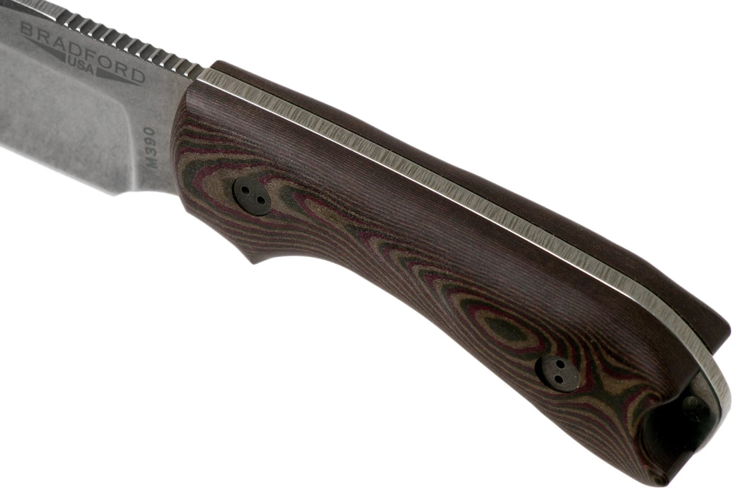 Bradford Guardian 3, 3D Brown-Red Richlite, M390 False Edge Stonewash Knivesandtools Exclusive 7 Bradford Guardian 3, 3D Brown-Red Richlite, M390 False Edge Stonewash Knivesandtools Exclusive - Imagen 5