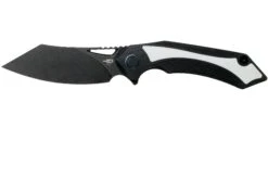 Bestech Kasta BG45D Black White G10, Blackwashed Navaja, Diseño Kombou