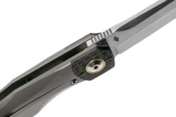 Bestech Thyra BT2106A Grey Blasted Titanium, Carbon Fibre Bolster, Satin Navaja, Diseño Kombou -Leatherman Tienda BHBT2106A 06 bestech