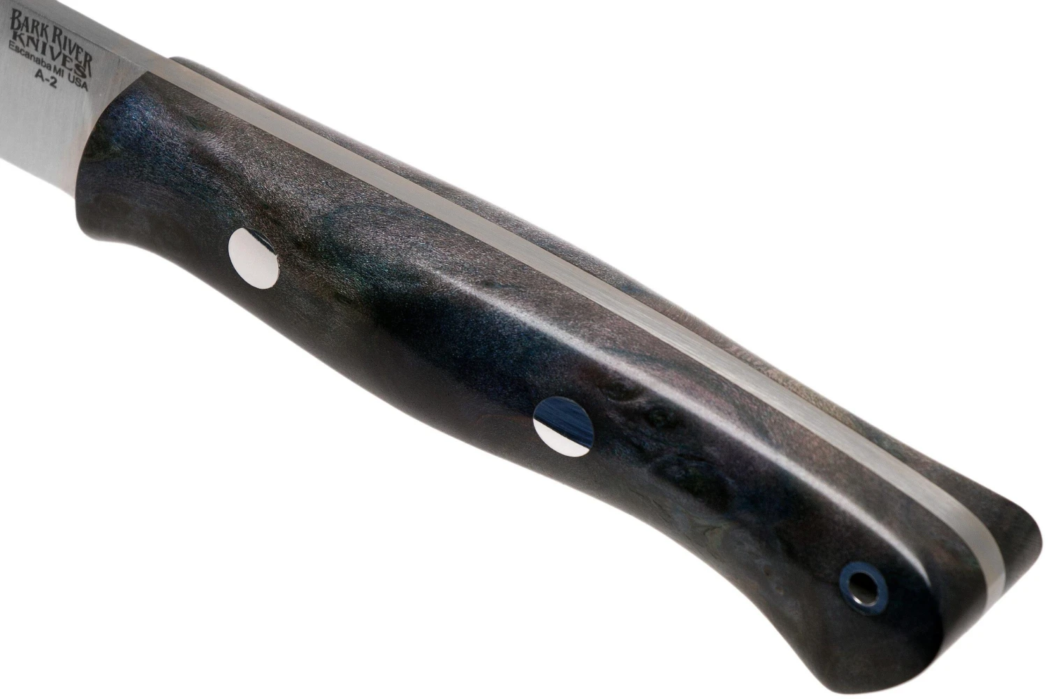 Bark River Aurora A2 Dark Blue Elder Burl, Cuchillo Bushcraft 7 Bark River Aurora A2 Dark Blue Elder Burl, Cuchillo Bushcraft - Imagen 5