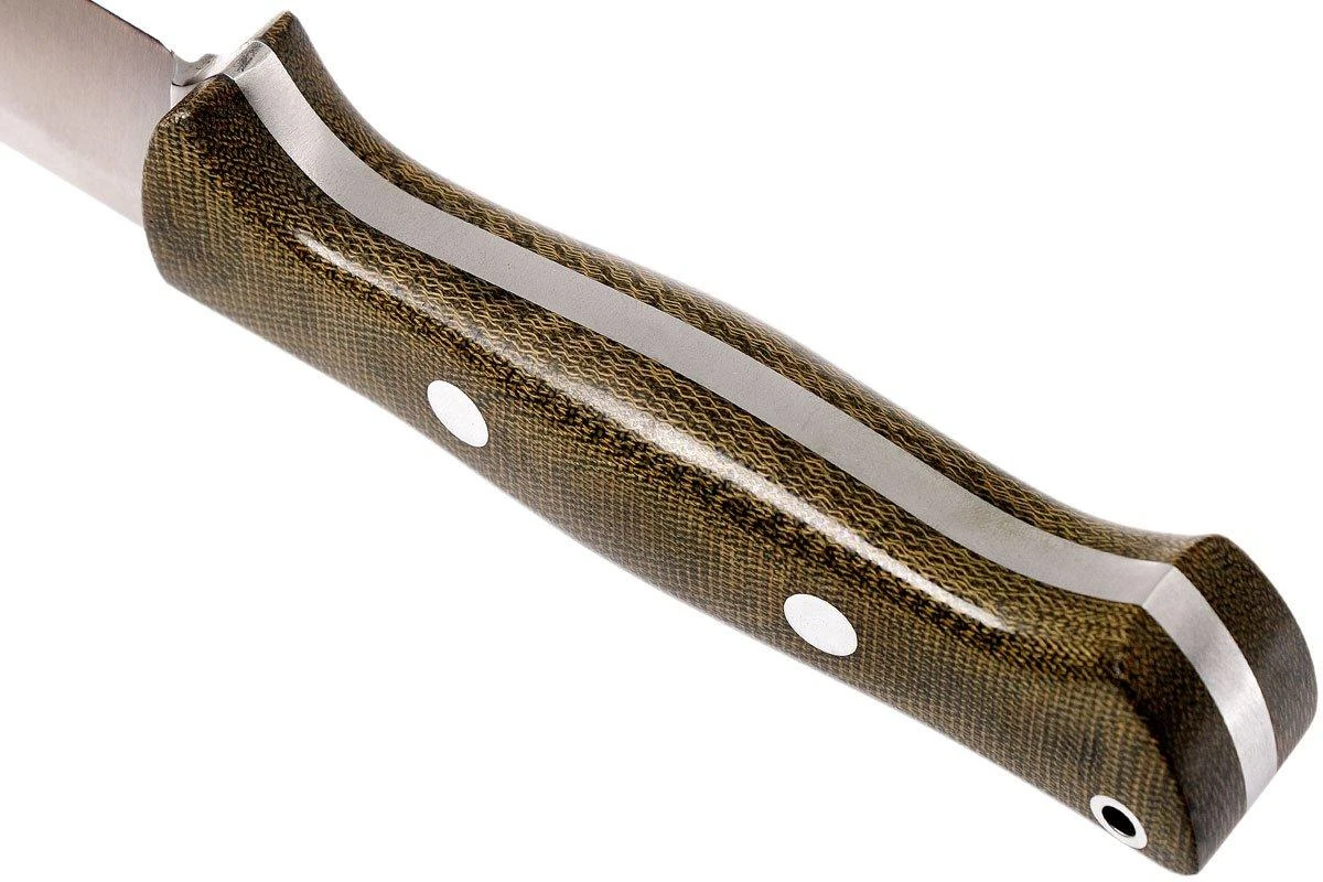 Bark River Bravo 1 A2 Rampless, Green Canvas Micarta, Funda Marrón 10 Bark River Bravo 1 A2 Rampless, Green Canvas Micarta, Funda Marrón - Imagen 8
