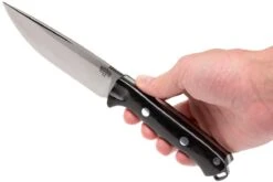 Bark River Bravo Vortex A2 Jimped, Black Canvas Micarta, Funda Marrón -Leatherman Tienda BRK07 117FMBRKC JI 06 bark river brk07 117fmbrkc ji 06