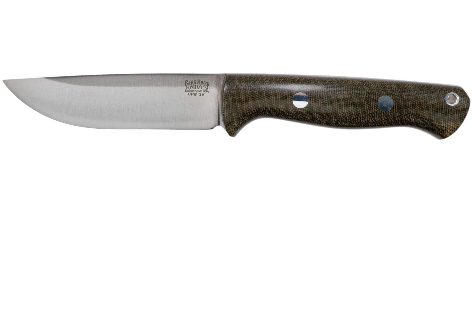 Bark River Bravo 1 LT CPM 3V Rampless, Green Canvas Micarta Cuchillo De Exterior 3 Bark River Bravo 1 LT CPM 3V Rampless, Green Canvas Micarta Cuchillo De Exterior