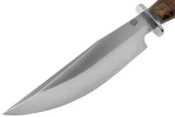 Bark River Highwayman III A2 Stacked Leather, Black Gold Maple Bowie Cuchillo -Leatherman Tienda BRK08 313SLBGS 03 bark river knives