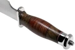 Bark River Highwayman III A2 Stacked Leather, Black Gold Maple Bowie Cuchillo -Leatherman Tienda BRK08 313SLBGS 04 bark river knives