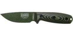 ESEE Model 3 OD Green Blade 3D OD Green-Black G10 Cuchillo De Supervivencia 3PMOD-003 Funda Negra + Clip Para Cinturón