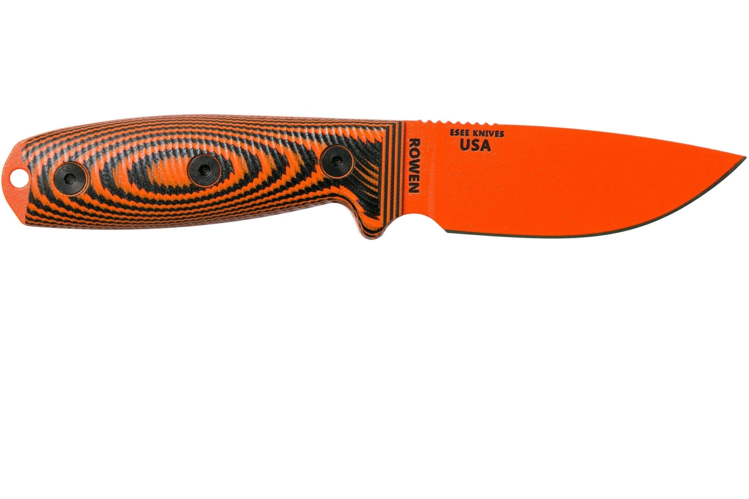 ESEE Model 3 Orange Blade 3D Orange-Black G10 Cuchillo De Supervivencia 3PMOR-006 Funda Negra + Clip Para Cinturón 4 ESEE Model 3 Orange Blade 3D Orange-Black G10 Cuchillo De Supervivencia 3PMOR-006 Funda Negra + Clip Para Cinturón - Imagen 2
