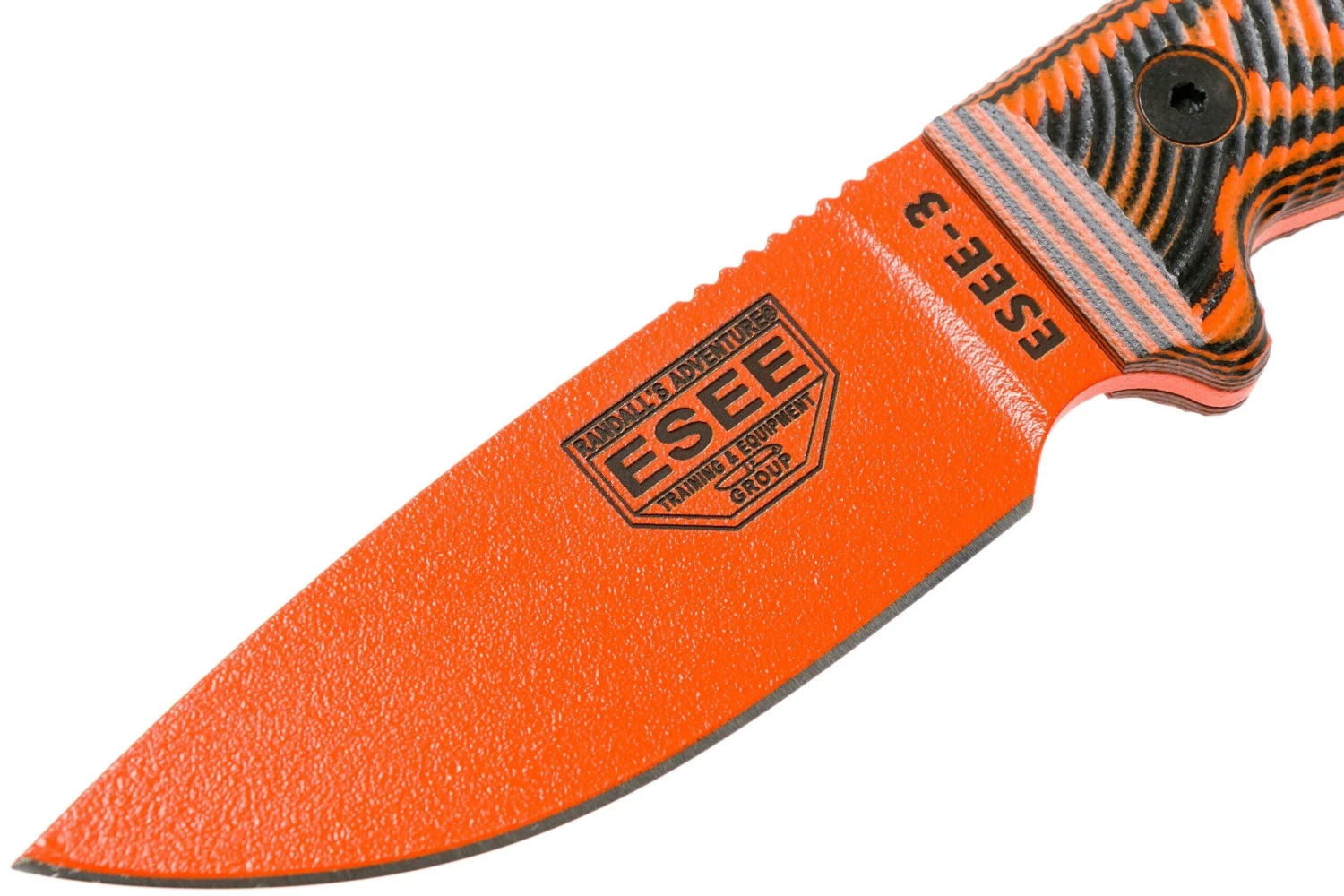 ESEE Model 3 Orange Blade 3D Orange-Black G10 Cuchillo De Supervivencia 3PMOR-006 Funda Negra + Clip Para Cinturón 5 ESEE Model 3 Orange Blade 3D Orange-Black G10 Cuchillo De Supervivencia 3PMOR-006 Funda Negra + Clip Para Cinturón - Imagen 3