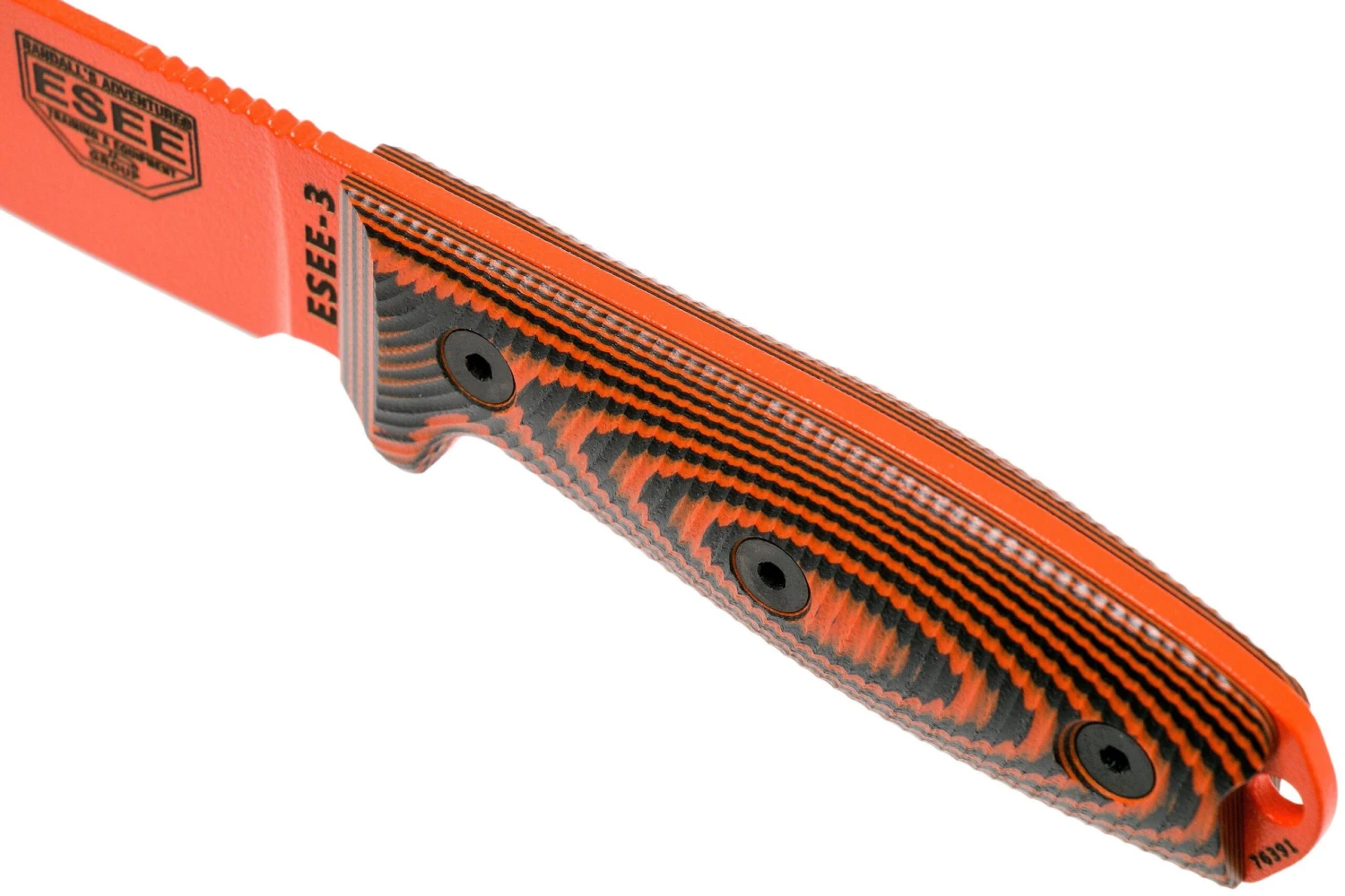 ESEE Model 3 Orange Blade 3D Orange-Black G10 Cuchillo De Supervivencia 3PMOR-006 Funda Negra + Clip Para Cinturón 7 ESEE Model 3 Orange Blade 3D Orange-Black G10 Cuchillo De Supervivencia 3PMOR-006 Funda Negra + Clip Para Cinturón - Imagen 5