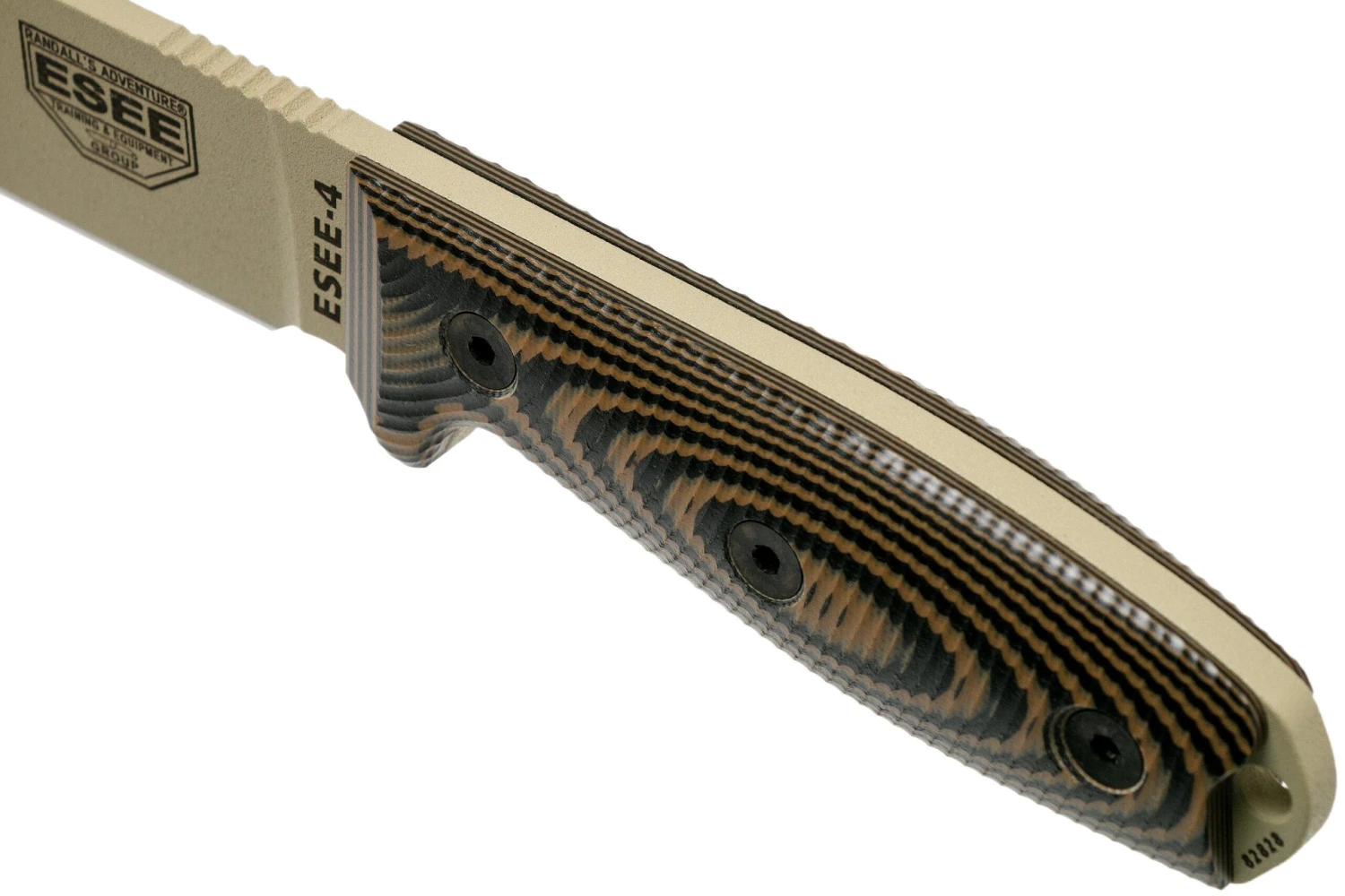 ESEE Model 4 Desert Tan Blade 3D Coyote-Black G10 Cuchillo De Supervivencia 4PDT-005 Funda Negra + Clip Para Cinturón 7 ESEE Model 4 Desert Tan Blade 3D Coyote-Black G10 Cuchillo De Supervivencia 4PDT-005 Funda Negra + Clip Para Cinturón - Imagen 5