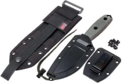 ESEE Model 3 Black Blade, Grey Handle 3P-MB-B Con Funda + Clip Y MOLLE-back -Leatherman Tienda EE ESEE 3P MB B 07 esee knives model 3 ee esee 3p mb b 07