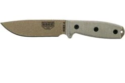 ESEE Model 4 Dark Earth Blade, Grey Handle 4P-MB-DE Con Funda Nera + Clip Y MOLLE-back