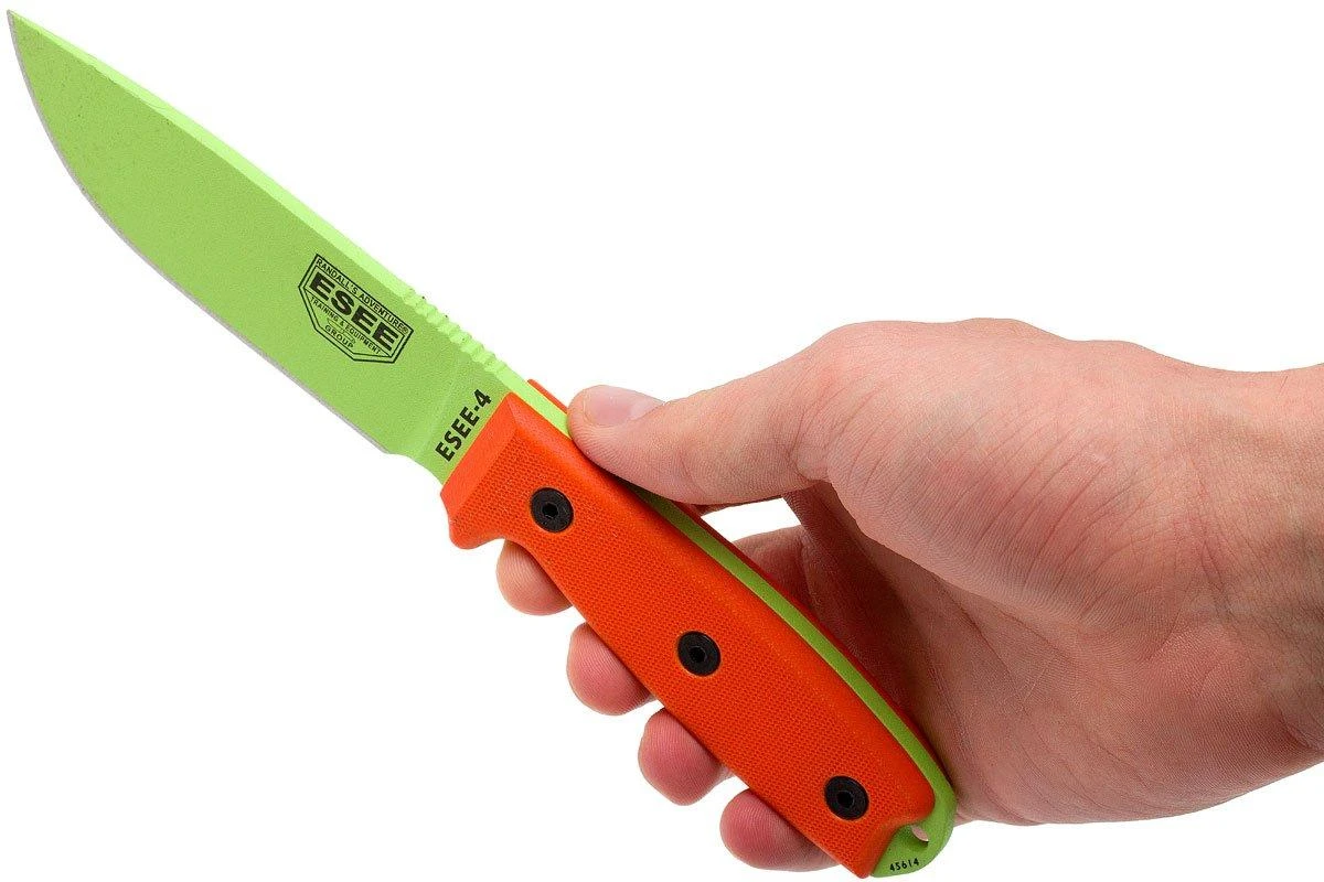 ESEE Model 4 Venom Green 4PM-VG Cuchillo De Supervivencia Con Funda + Clip De Cinturón 8 ESEE Model 4 Venom Green 4PM-VG Cuchillo De Supervivencia Con Funda + Clip De Cinturón - Imagen 6