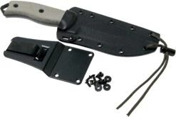 ESEE Model 5 Black Blade, Desert Tan Handle 5P-BK Con Funda Kydex + Clip De Cinturón 16 ESEE Model 5 Black Blade, Desert Tan Handle 5P-BK Con Funda Kydex + Clip De Cinturón -Leatherman Tienda EE ESEE 5P BK 07 esee knives v2018