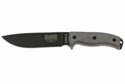 ESEE Model 6 Black Blade, Grey Handle 6P-KO Cuchillo De Supervivencia Sin Funda