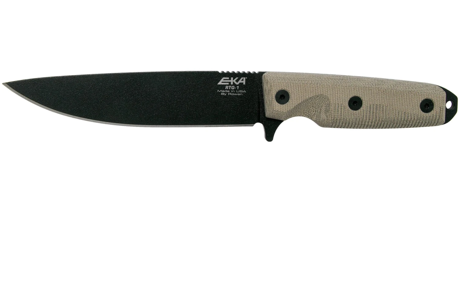 EKA RTG1 Black Blade, Canvas Micarta Cuchillo De Supervivencia 3 EKA RTG1 Black Blade, Canvas Micarta Cuchillo De Supervivencia
