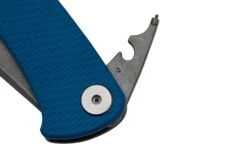 Rick Hinderer Project X, MagnaCut Clip Point, Working Finish, Blue G10 Navaja -Leatherman Tienda HRK PJX MC CP WFL 07 rickhinderer