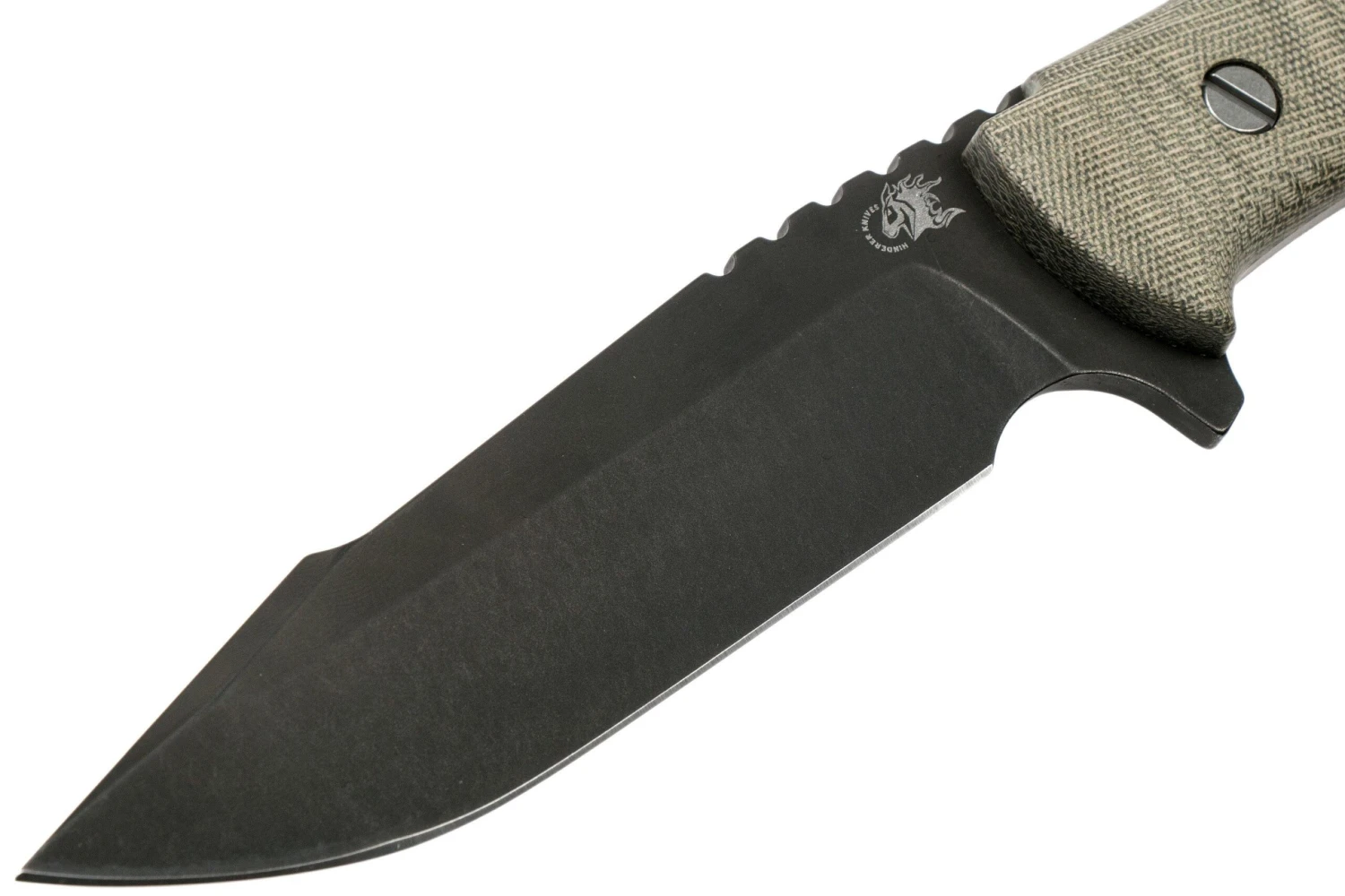 Rick Hinderer Ranch Harpoon Spanto Battle Black Green Micarta Cuchillo De Supervivencia 5 Rick Hinderer Ranch Harpoon Spanto Battle Black Green Micarta Cuchillo De Supervivencia - Imagen 3