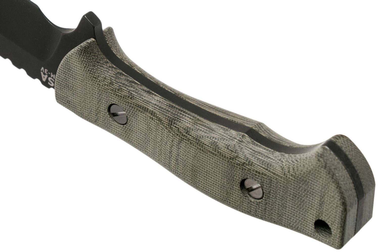 Rick Hinderer Ranch Harpoon Spanto Battle Black Green Micarta Cuchillo De Supervivencia 6 Rick Hinderer Ranch Harpoon Spanto Battle Black Green Micarta Cuchillo De Supervivencia - Imagen 4