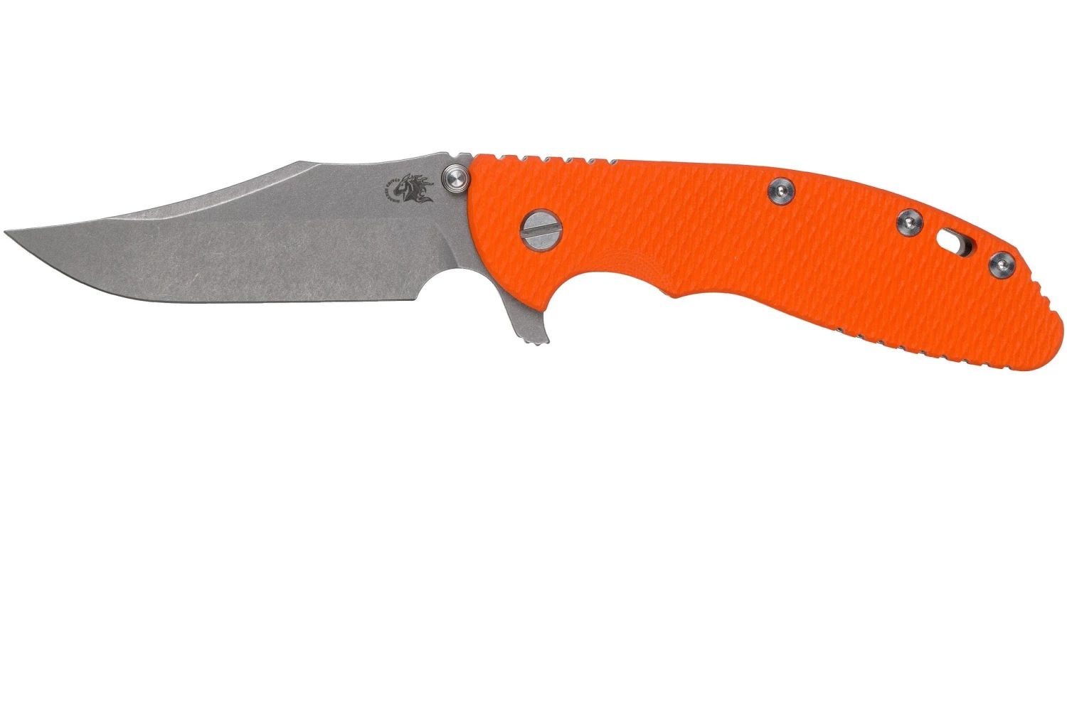 Rick Hinderer XM-24 4” Bowie, CPM 20CV, Working Finish, Orange G10 Navaja 3 Rick Hinderer XM-24 4” Bowie, CPM 20CV, Working Finish, Orange G10 Navaja