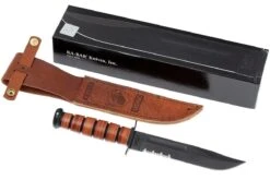 KA-BAR USMC 1218 Parcialmente Dentado Con Mango Y Funda De Cuero -Leatherman Tienda KA1218 08 ka bar ka1218 08