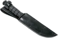 KA-BAR Short Tanto 1255 Parcialmente Dentado, Funda De Cuero -Leatherman Tienda KA1255 07 ka bar