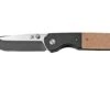 Kansept Warrior T1005T5 Black Tanto, Brown Micarta Navaja, Diseño Kim Ning