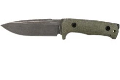LionSteel T5B-CVG Green Canvas Micarta Black Cuchillo Fijo