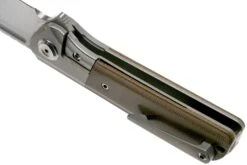 Liong Mah Lanny V2, Green Canvas Micarta, Satin M390 Navaja 14 Liong Mah Lanny V2, Green Canvas Micarta, Satin M390 Navaja -Leatherman Tienda LO LA2 GCM 05 liong mah design