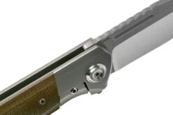 Liong Mah Lanny V2, Green Canvas Micarta, Satin M390 Navaja 15 Liong Mah Lanny V2, Green Canvas Micarta, Satin M390 Navaja -Leatherman Tienda LO LA2 GCM 06 liong mah design