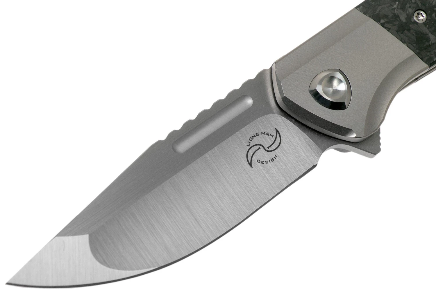 Liong Mah Lanny V2, Marble Carbon Fibre, Satin M390 Navaja 5 Liong Mah Lanny V2, Marble Carbon Fibre, Satin M390 Navaja - Imagen 3