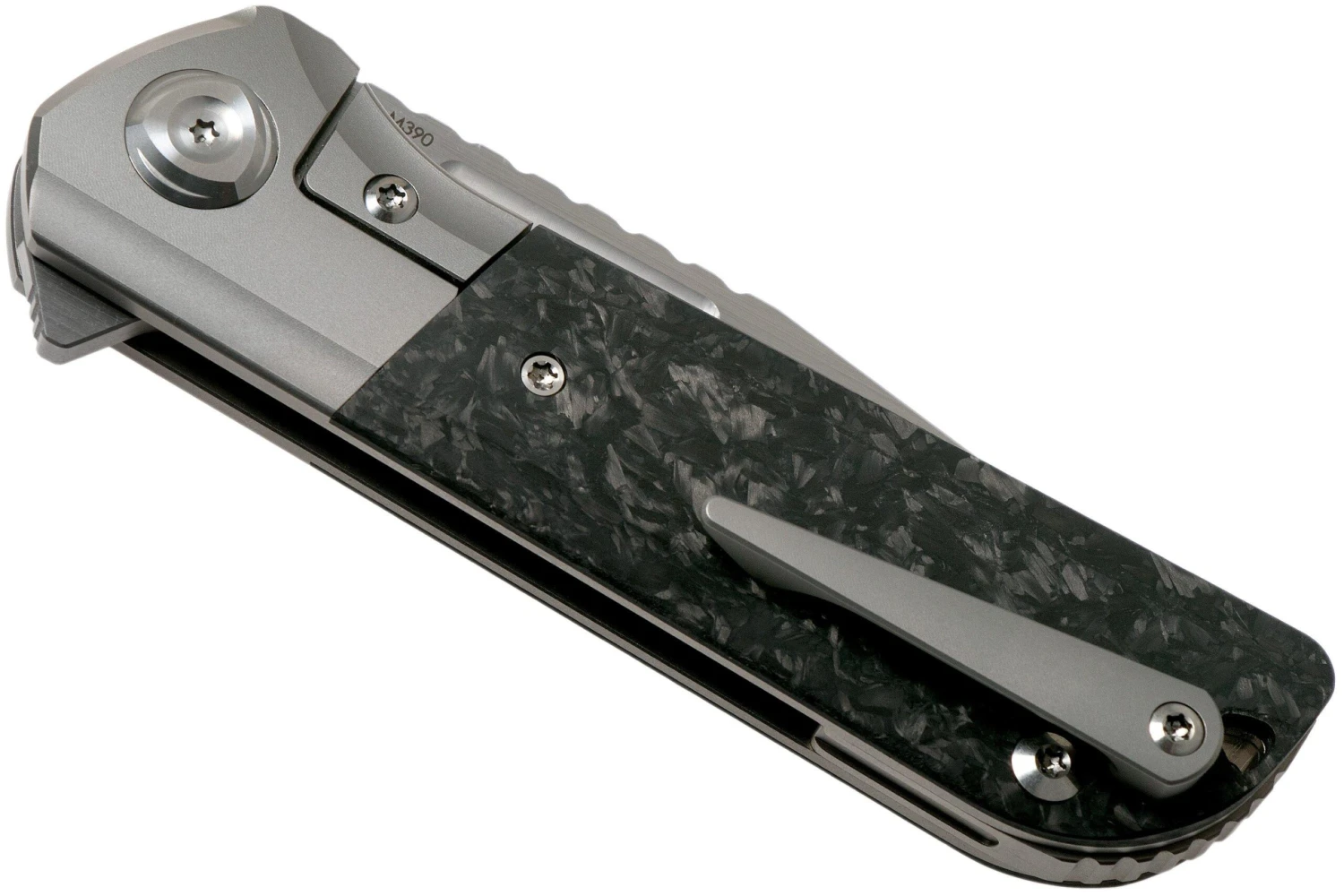 Liong Mah Lanny V2, Marble Carbon Fibre, Satin M390 Navaja 6 Liong Mah Lanny V2, Marble Carbon Fibre, Satin M390 Navaja - Imagen 4