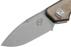 Liong Mah Traveller Spearpoint Green Canvas Micarta Navaja -Leatherman Tienda LO TR SP GCM 03 liong mah