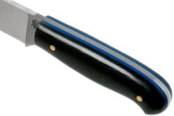 LT Wright Patriot, A2, Polished Black Micarta, Blue Liners, Leather Sheath, Cuchillo De Exterior -Leatherman Tienda LT PAT BM BL POL LS 05 lt wright