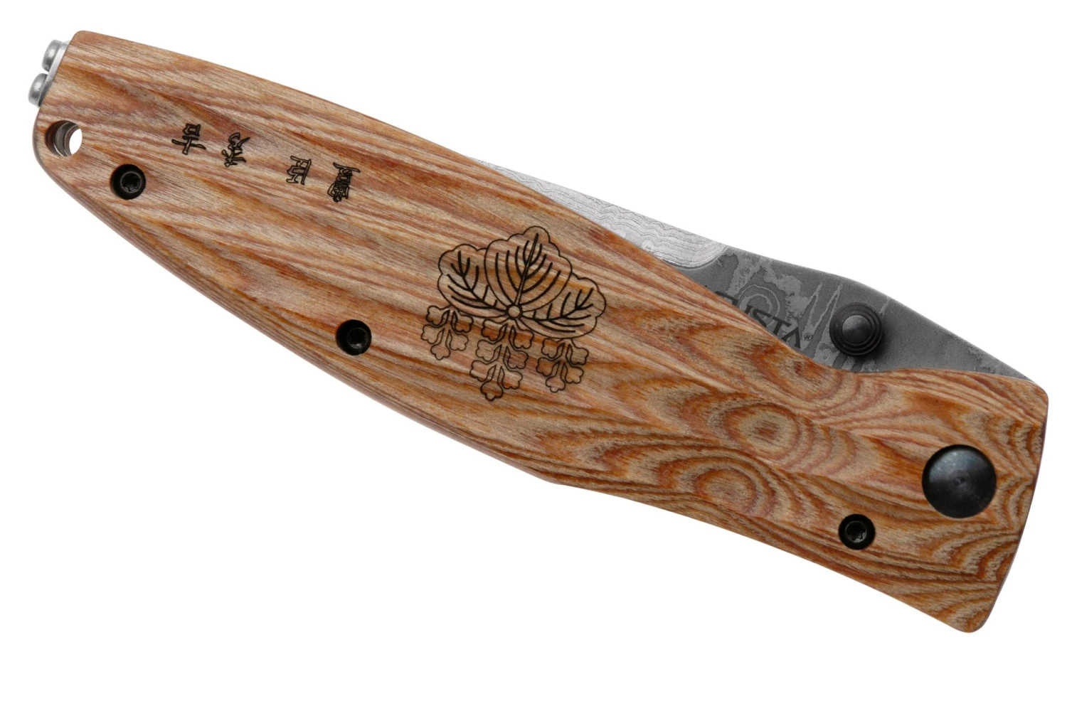 Mcusta MC-0182D Sengoku Toyotomi Hideyoshi, Yellow Pakkawood, Cuchillo De Caballero 8 Mcusta MC-0182D Sengoku Toyotomi Hideyoshi, Yellow Pakkawood, Cuchillo De Caballero - Imagen 6