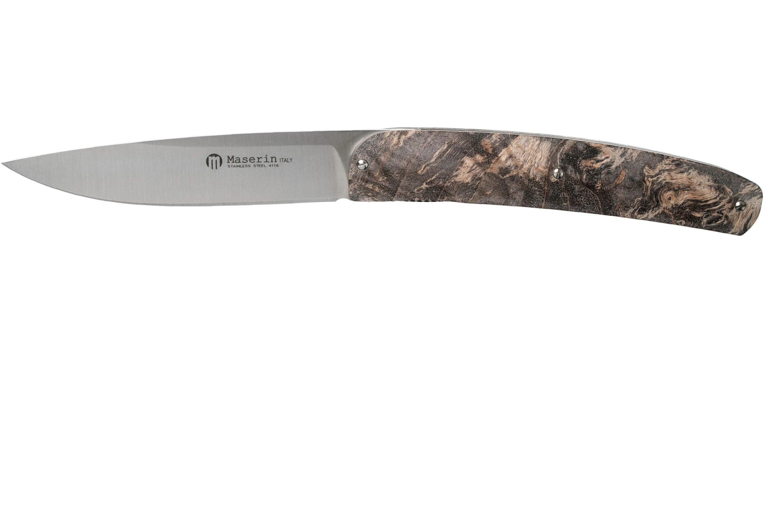 Maserin Gourmet Black Burl Navaja, 380/RN 3 Maserin Gourmet Black Burl Navaja, 380/RN