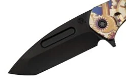 Medford Praetorian Slim Flipper S35VN PVD Tanto Blade, Bronze Steampunk Handle, Navaja -Leatherman Tienda MF 23 PSF 03 03 medford