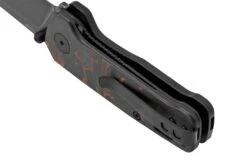 QSP Knife Penguin Mini QS130XS-E2, Blackwashed 14C28N, Red Shredded Carbon Fibre Navaja -Leatherman Tienda QS130XS E2 04 qsp