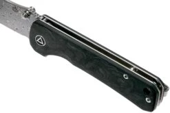 QSP Knife Hawk QS131-E Shredded Fibra De Carbono, Damascus Navaja -Leatherman Tienda QS131 E 07 qsp