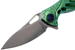 Rike Mini Hummingbird Navaja Damascus, Verde -Leatherman Tienda RKMINI GR 03 rike knives mini hummingbird rkmini gr 03