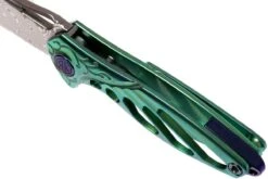 Rike Mini Hummingbird Navaja Damascus, Verde -Leatherman Tienda RKMINI GR 07 rike knives mini hummingbird rkmini gr 07