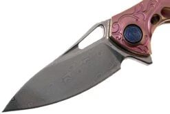 Rike Mini Hummingbird Navaja Damascus, Rosa -Leatherman Tienda RKMINI PK 03 rike knives mini hummingbird rkmini pk 03