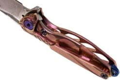 Rike Mini Hummingbird Navaja Damascus, Rosa -Leatherman Tienda RKMINI PK 05 rike knives mini hummingbird rkmini pk 05