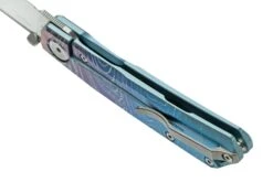 Real Steel Luna Boost Titanium Exclusive RL7071FD Navaja, Fine TI-Damascus Patrón -Leatherman Tienda RL7071FD 06 realsteel