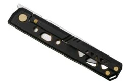 Real Steel Bruns Titanium, Black&Gold 7661G Navaja, Diseño Ivan Braginets -Leatherman Tienda RL7661G 06 realsteel