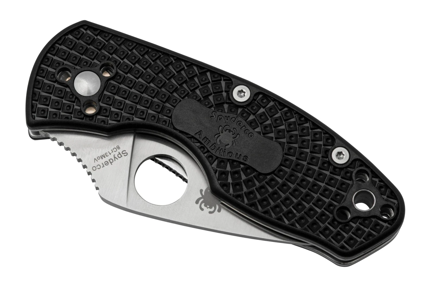 Spyderco Ambitious Lightweight C148SBK Navaja Dentada 8 Spyderco Ambitious Lightweight C148SBK Navaja Dentada - Imagen 6