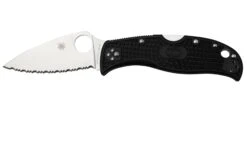 Spyderco LeafJumper Lightweight C262SBK, Serrated Satin VG-10, Black FRN Navaja