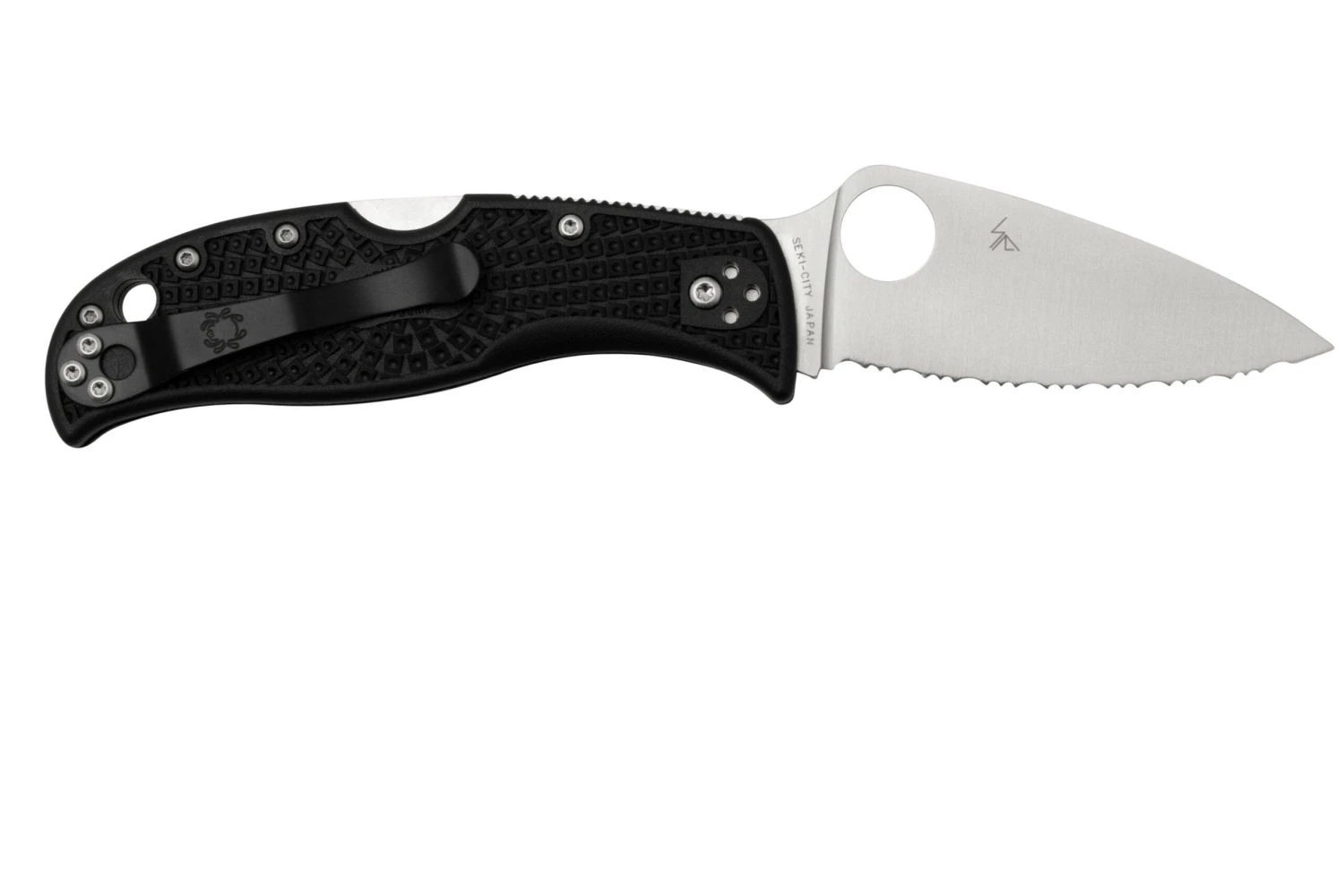 Spyderco LeafJumper Lightweight C262SBK, Serrated Satin VG-10, Black FRN Navaja 4 Spyderco LeafJumper Lightweight C262SBK, Serrated Satin VG-10, Black FRN Navaja - Imagen 2