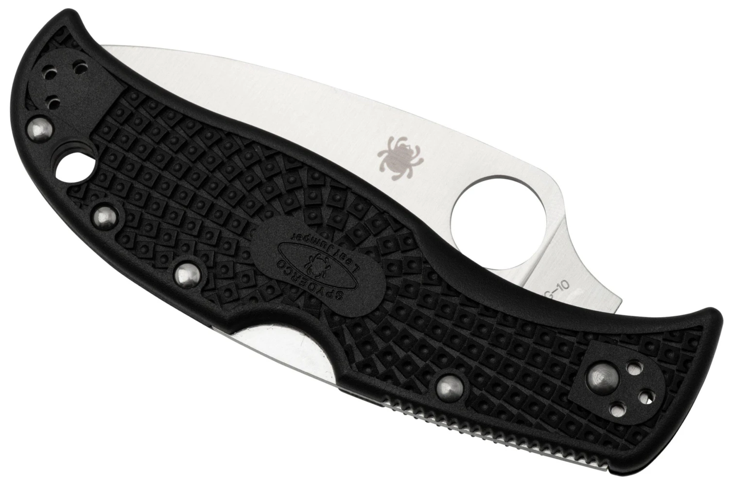 Spyderco LeafJumper Lightweight C262SBK, Serrated Satin VG-10, Black FRN Navaja 8 Spyderco LeafJumper Lightweight C262SBK, Serrated Satin VG-10, Black FRN Navaja - Imagen 6